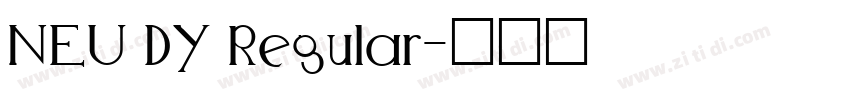 NEU DY Regular字体转换